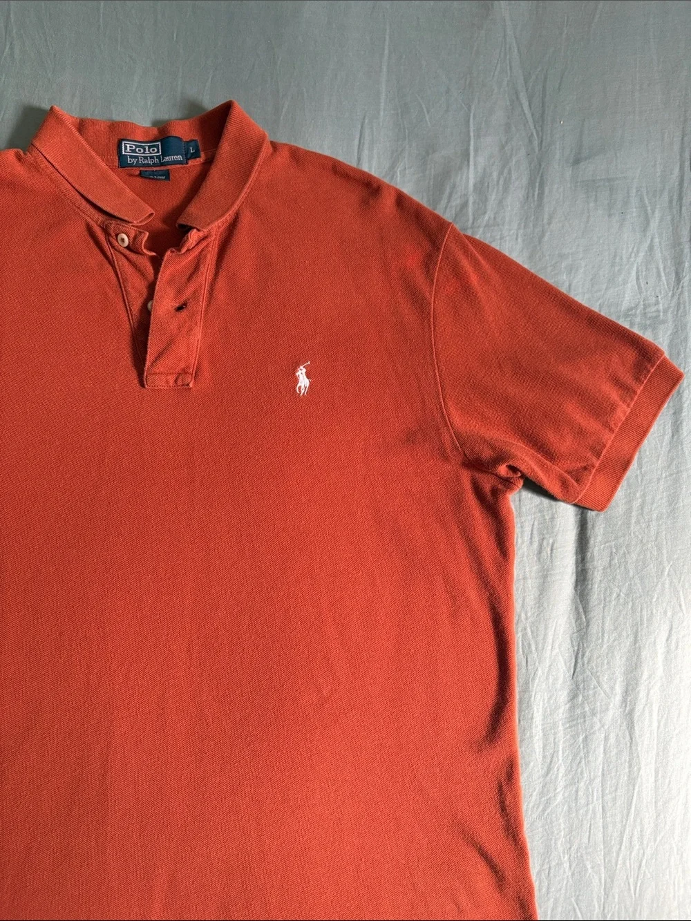 Ralph Lauren Orange Polo with White Pony